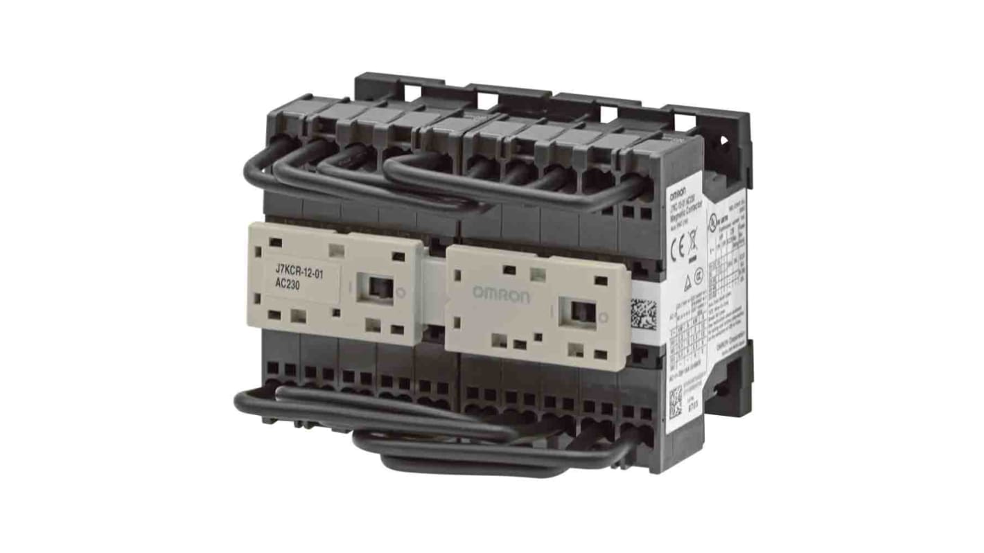 Contactor Omron de 3 polos, 3 NA, 2 A, bobina 24 V dc, 5,5 kW