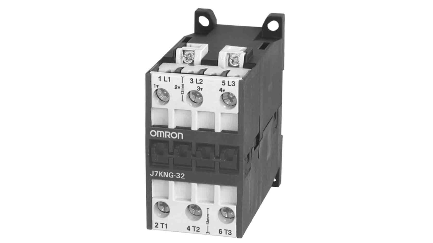 Omron Contactor, 24 V dc Coil, 3-Pole, 32 A, 15 kW, 3NO