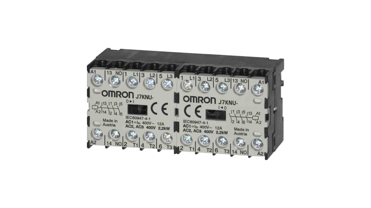 Contacteur Omron, 3 NO + 1 NF, 5 A, 48 V c.a., 2,2 kW