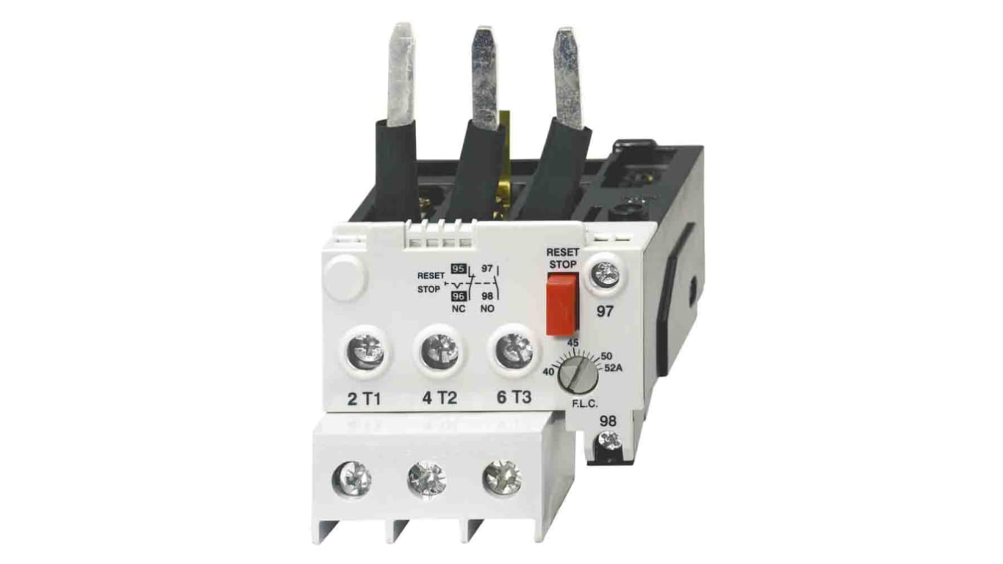 Omron Overload Relay, 40 → 52 A F.L.C, 52 A Contact Rating, 22-37 kW, 24 Vdc, 3P
