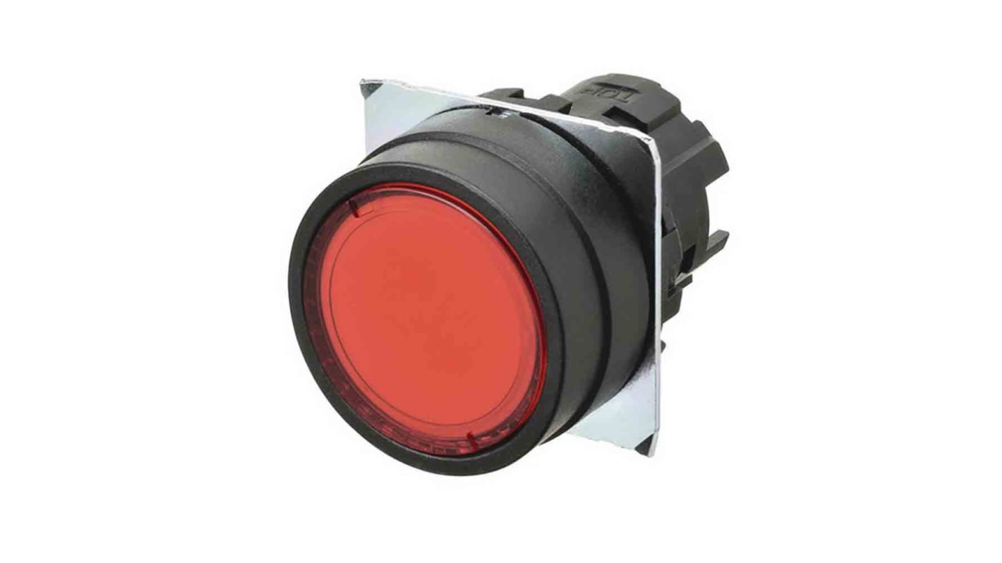 A22NZBNMTRA Omron Illuminated Push Button Switch, Momentary, Red LED, IP66 RS