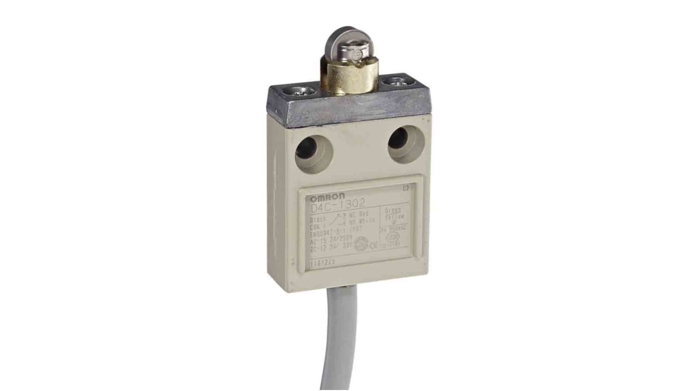 Omron Roller Plunger Limit Switch, IP67, SPDT, 5A Max