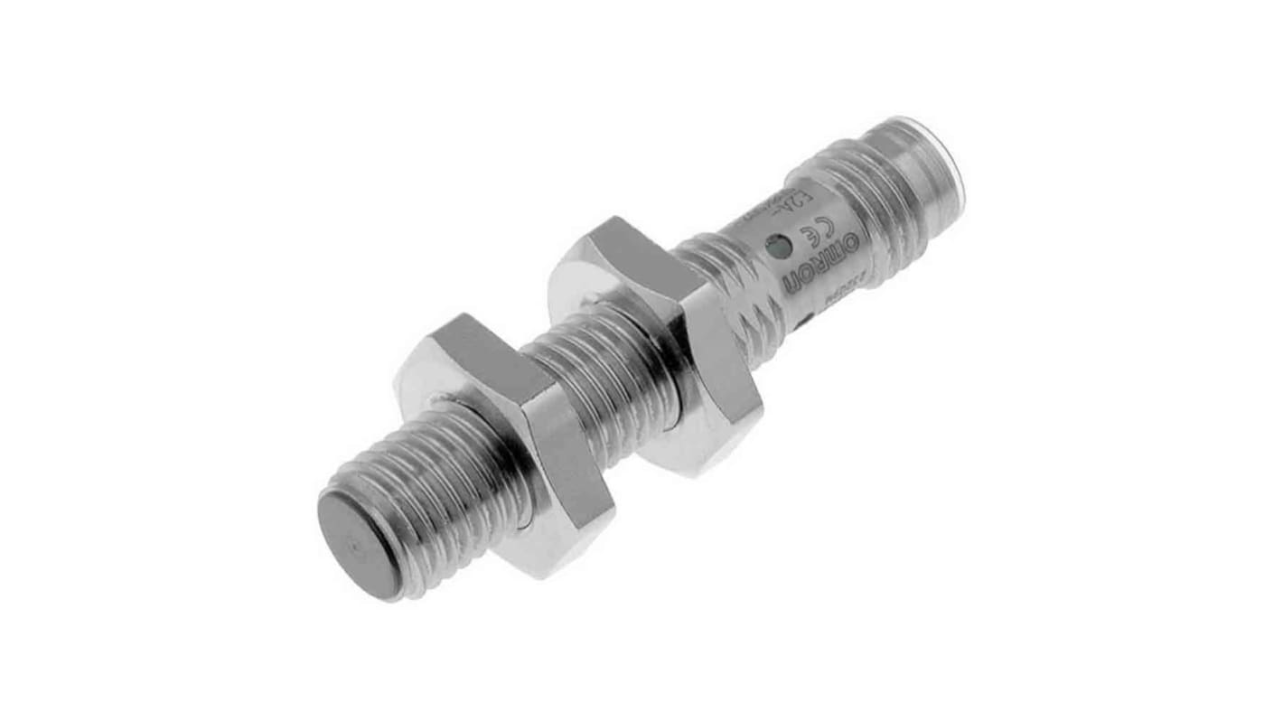 Omron Inductive Barrel-Style Proximity Sensor, M8 x 1, 2 mm Detection, PNP Output, IP67