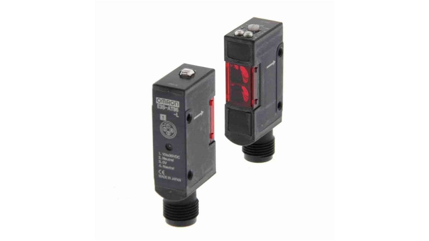 Omron E3S-A Kubisch Optischer Sensor, Durchgangsstrahl, Bereich 7 m, NPN Ausgang, M12-Steckverbinder