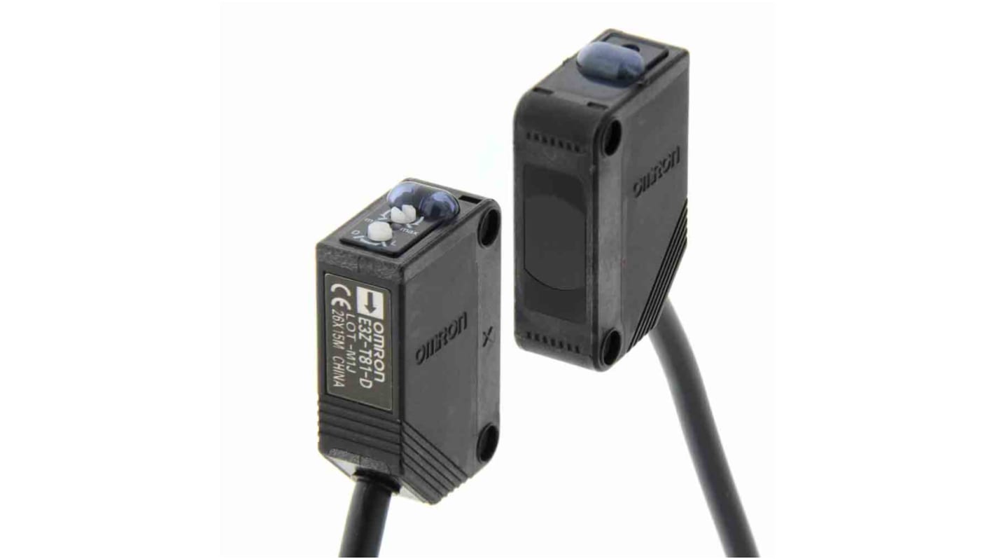 Omron Through Beam Photoelectric Sensor, Block Sensor, 15 m Detection Range