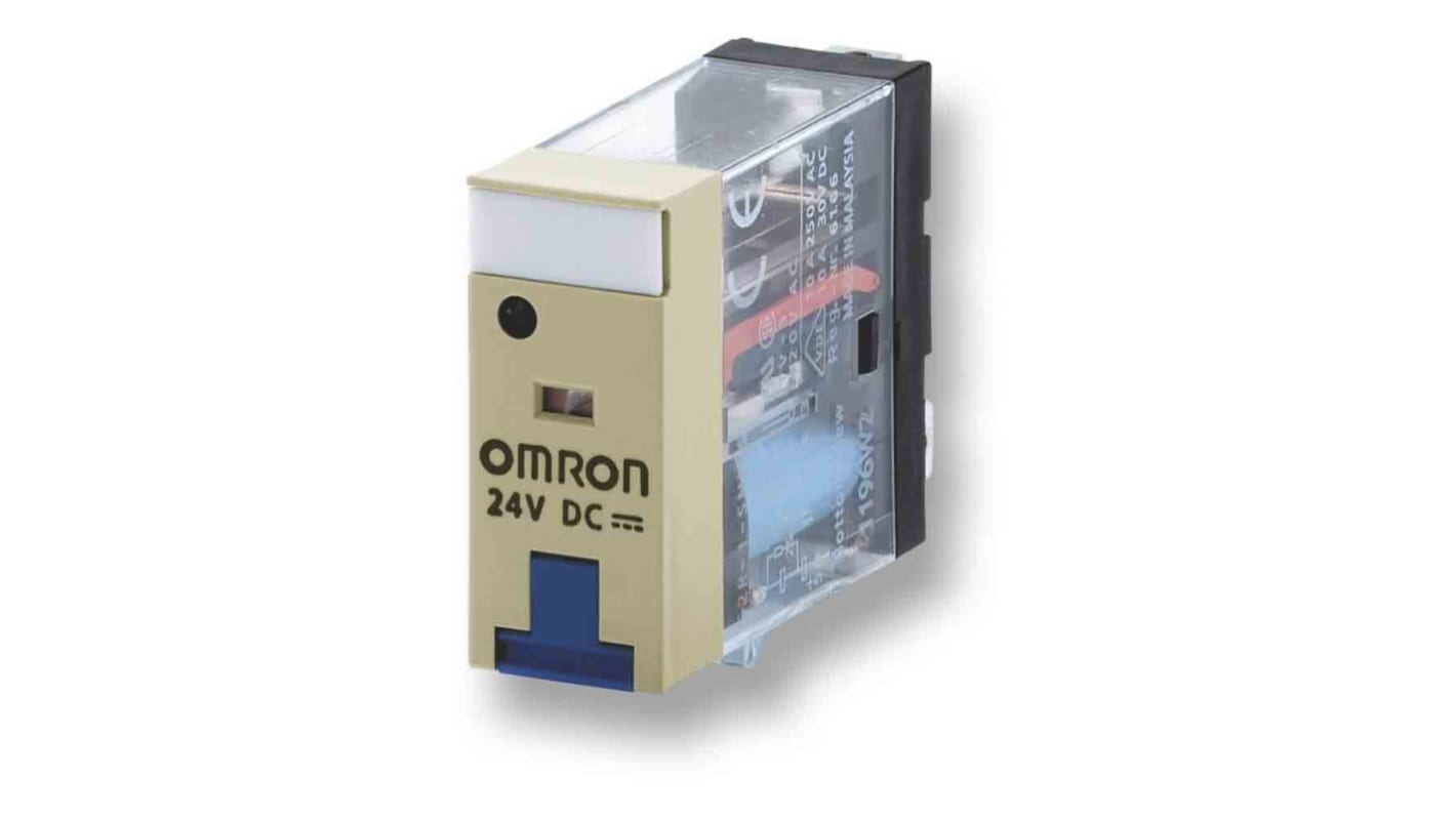 Omron Non-Latching Relay, 12V dc Coil, 5A Switching Current, DPDT