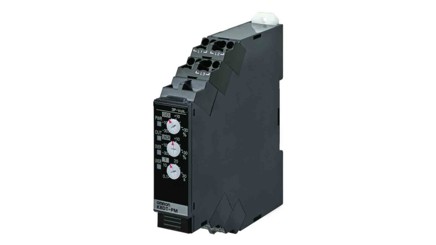 Relé de supervisión Omron serie K8DT-PM, 3 fases