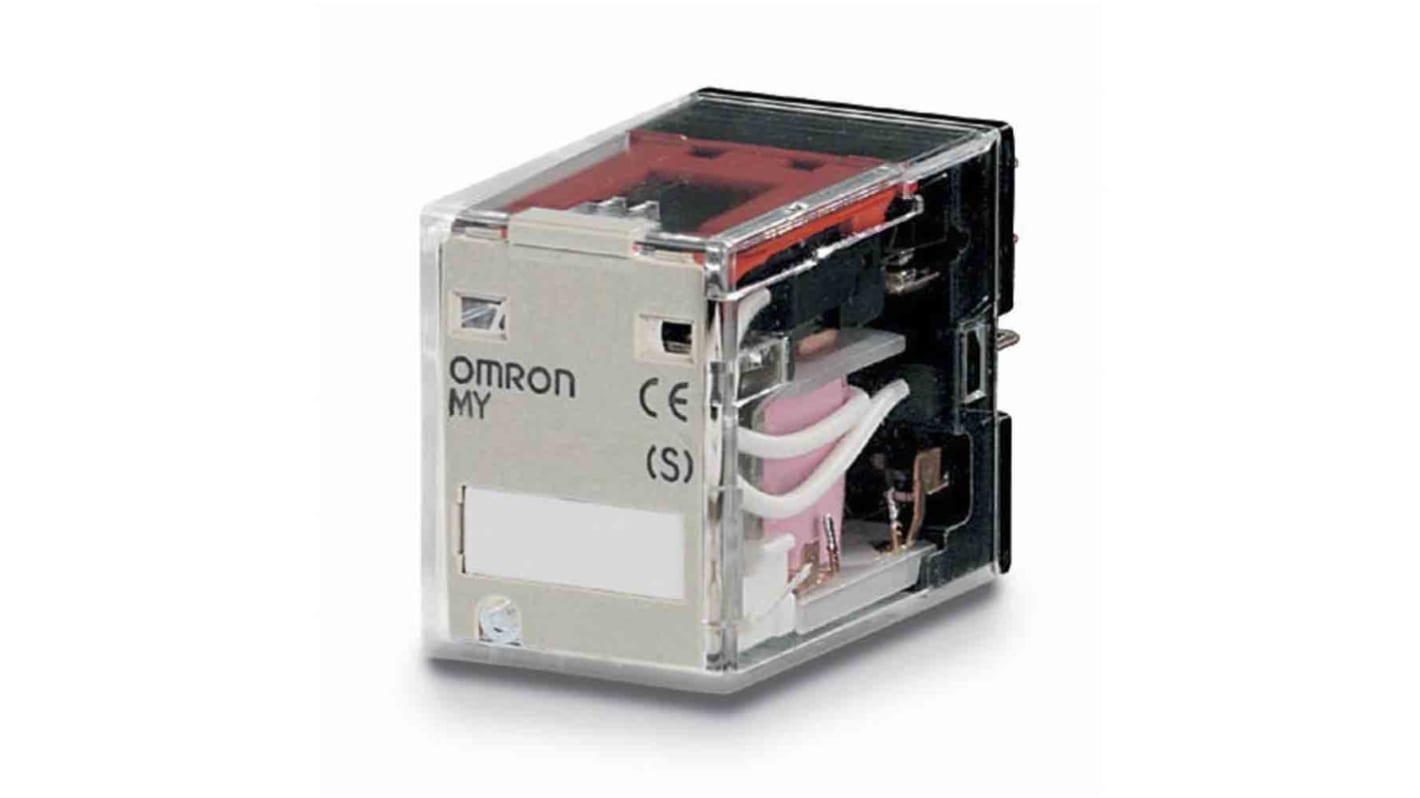 Omron Non-Latching Relay, 5A Switching Current, 4PDT