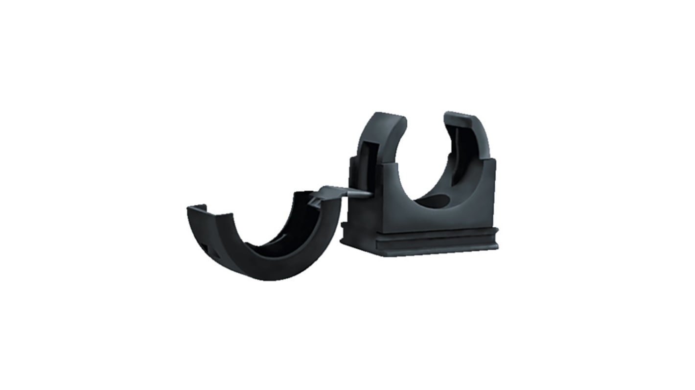 HellermannTyton, Cable Clip, 33mm Nominal Size, M6, Polyamide 6.6 (PA66), Black