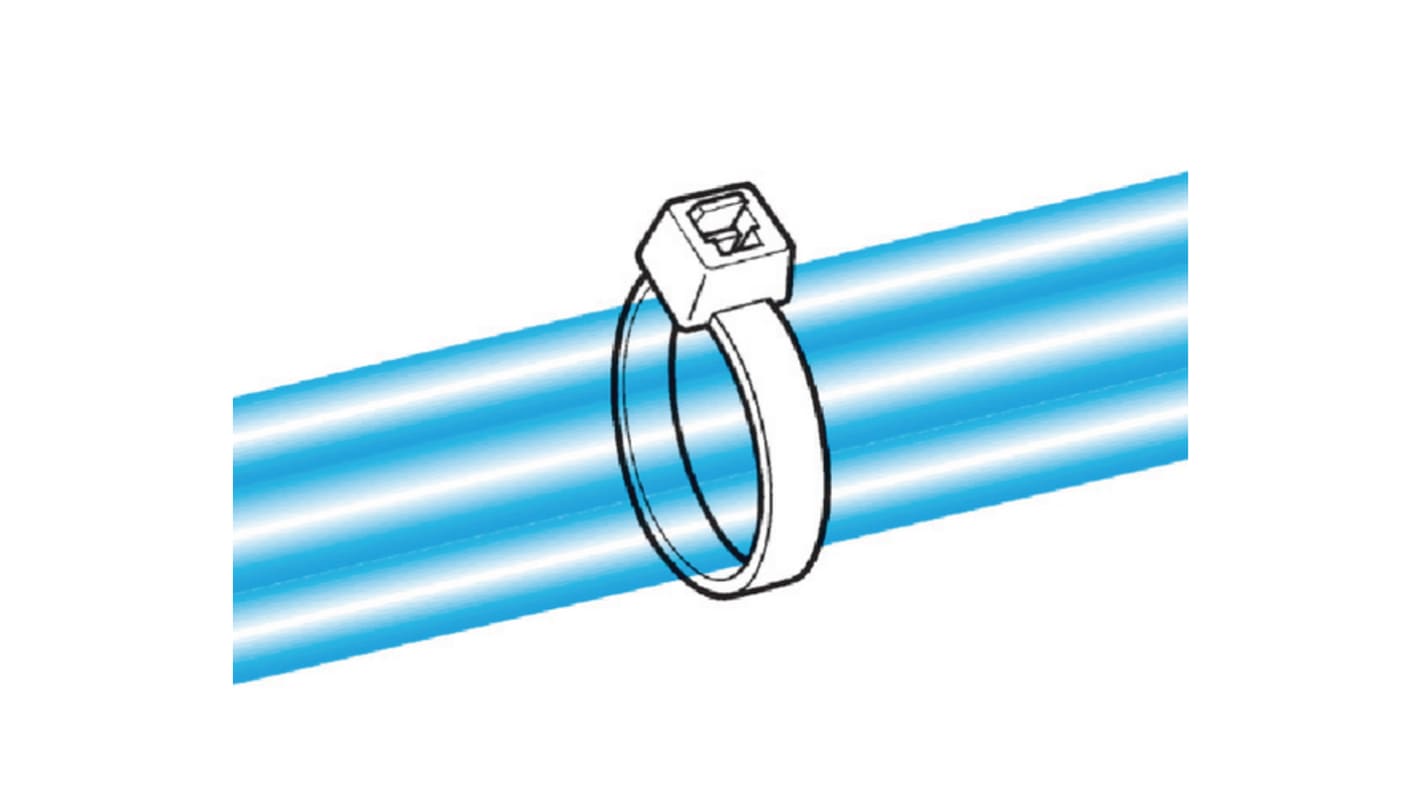 HellermannTyton Cable Tie, T150XLL, 1.325m x 8.9 mm, Black Polyamide 6.6 (PA66)