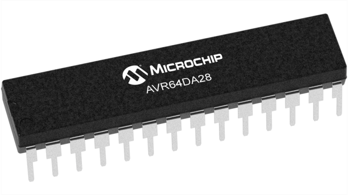 Microcontrolador Microchip AVR64DA28-I/SO, núcleo AVR de 8bit, 24MHZ, SOIC de 28 pines