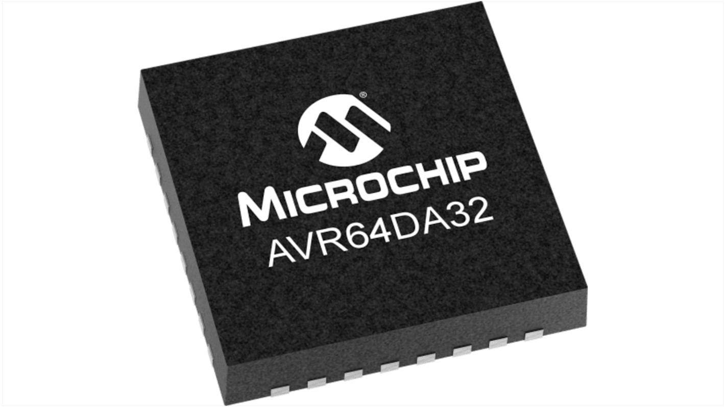 Microcontrolador Microchip AVR64DA32-I/RXB, núcleo AVR de 8bit, 24MHZ, VQFN de 32 pines