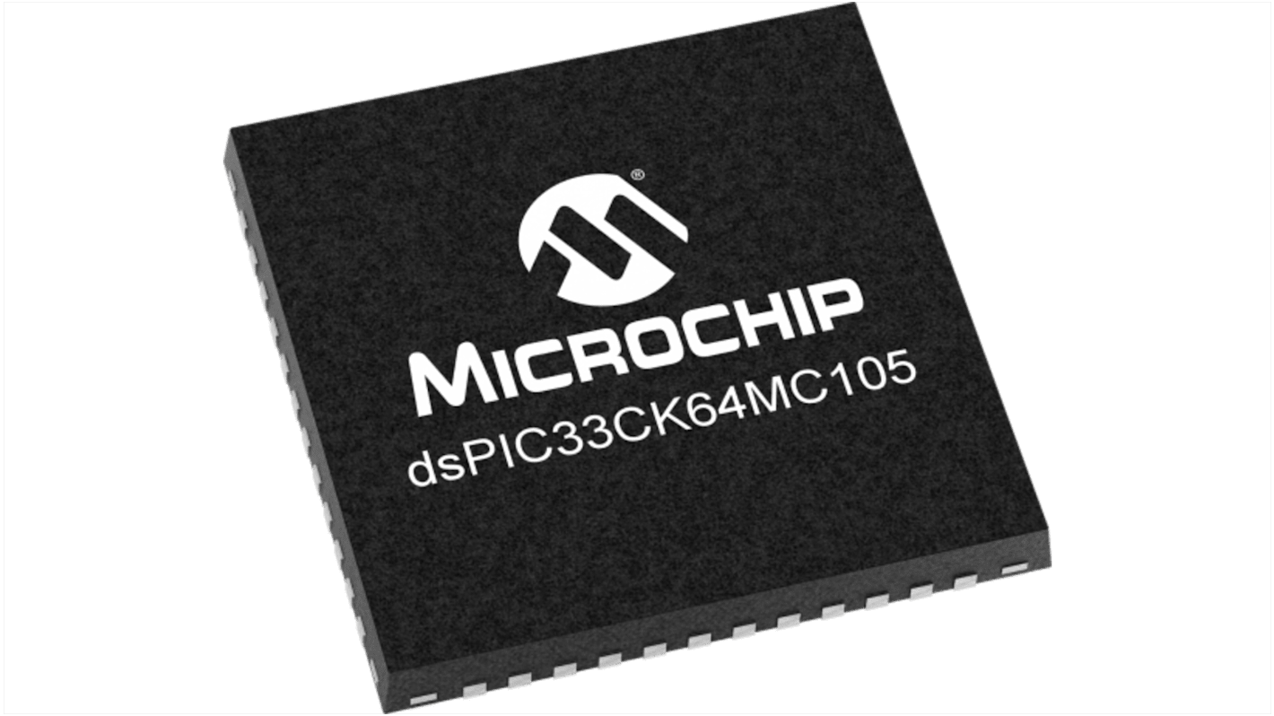 Procesador de señal digital DSPIC33CK64MC105-I/M4, 100MHZ 16bit 8 kB RAM, 64 kB Flash, UQFN/TQFP 48 pines