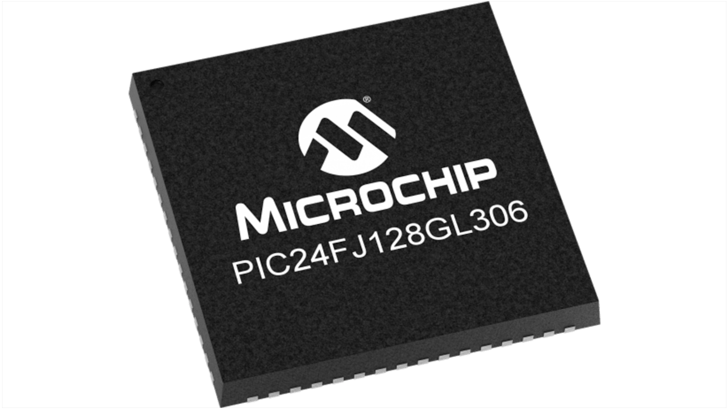 Microcontrolador Microchip PIC24FJ128GL306-I/MR, núcleo PIC de 16bit, 32MHZ, VFQFN de 64 pines