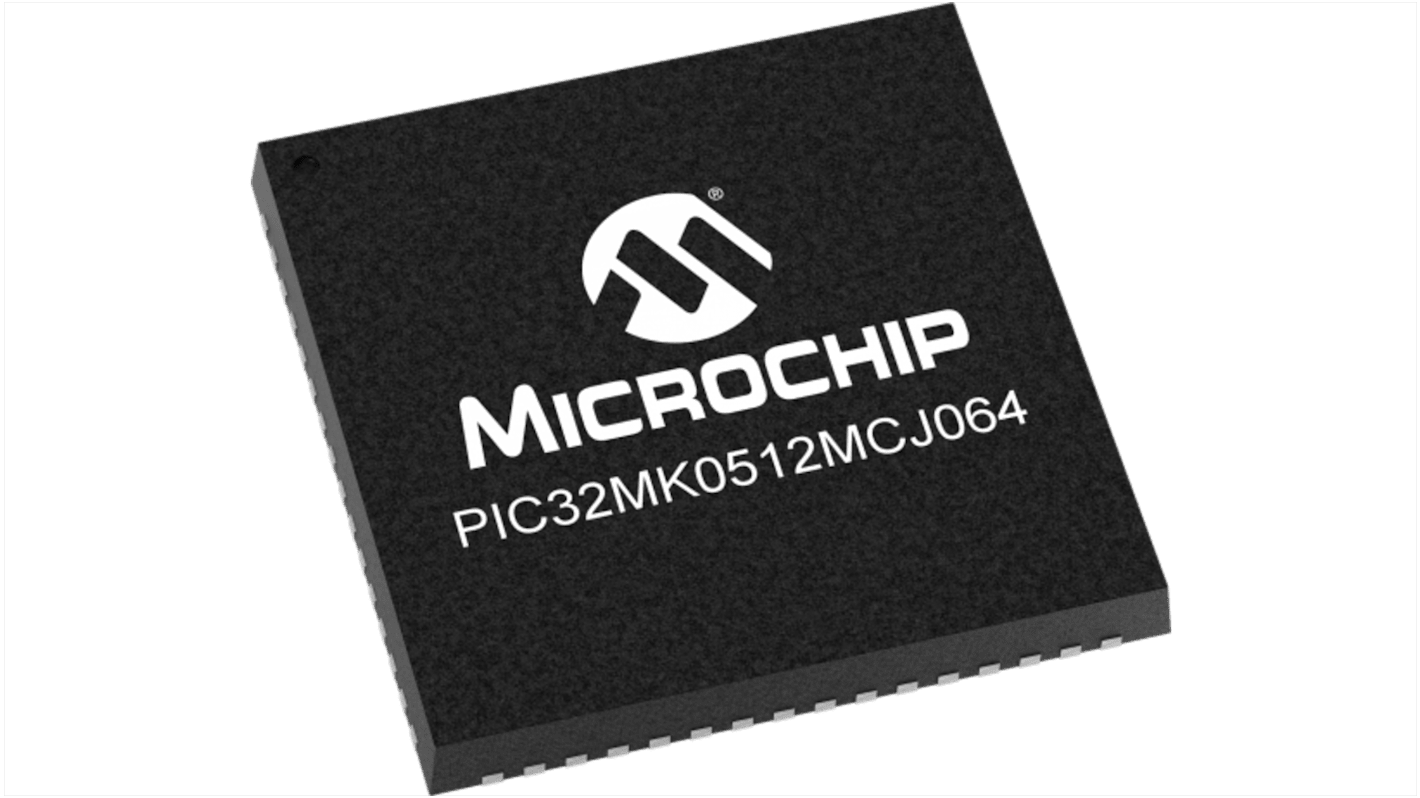 Microcontrolador Microchip PIC32MK0512MCJ064-I/PT, núcleo MIPS32 de 32bit, 120MHZ, TQFP de 64 pines