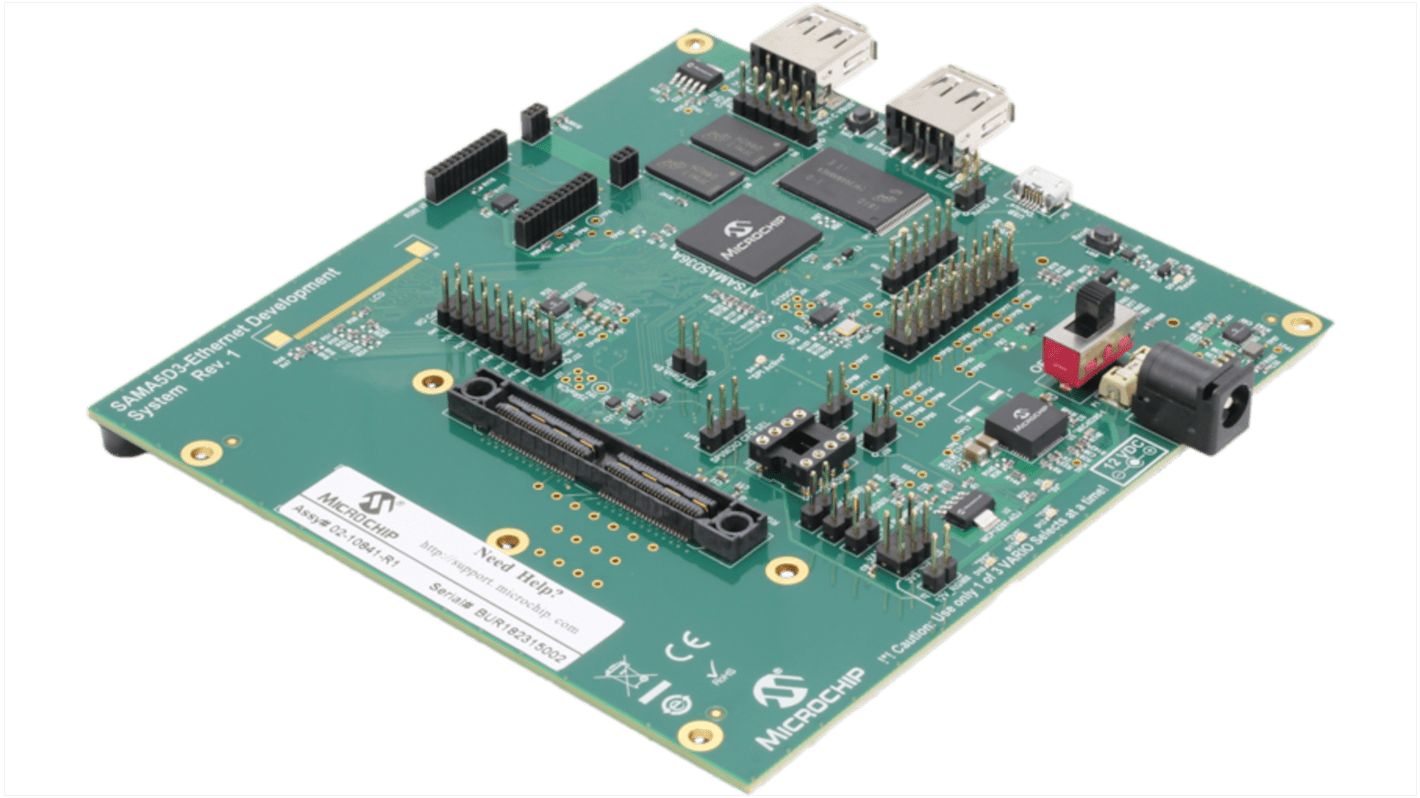 Module de développement de communication et sans fil Microchip SAMA5D3 Ethernet Development System Ethernet 536MHz
