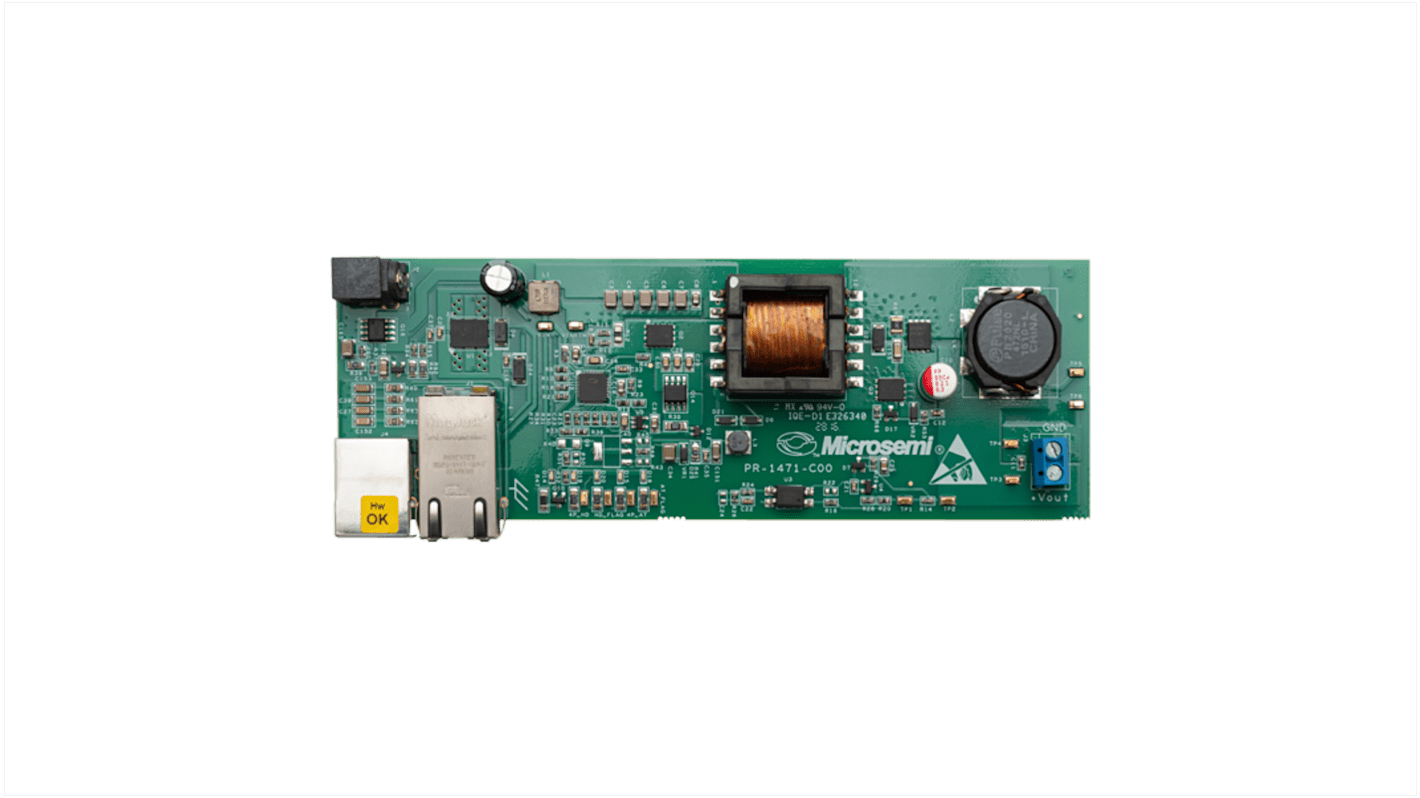 Placa de evaluación Detector de potencia Microchip FWD, PD with PD70211 5V 10A - PD70211EVB50FW-5