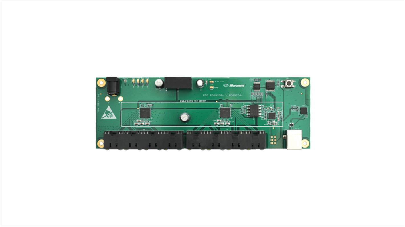 Placa de evaluación Alimentación a través de Ethernet (PoE) Microchip PSE BT - PD-IM-7604-4T4H