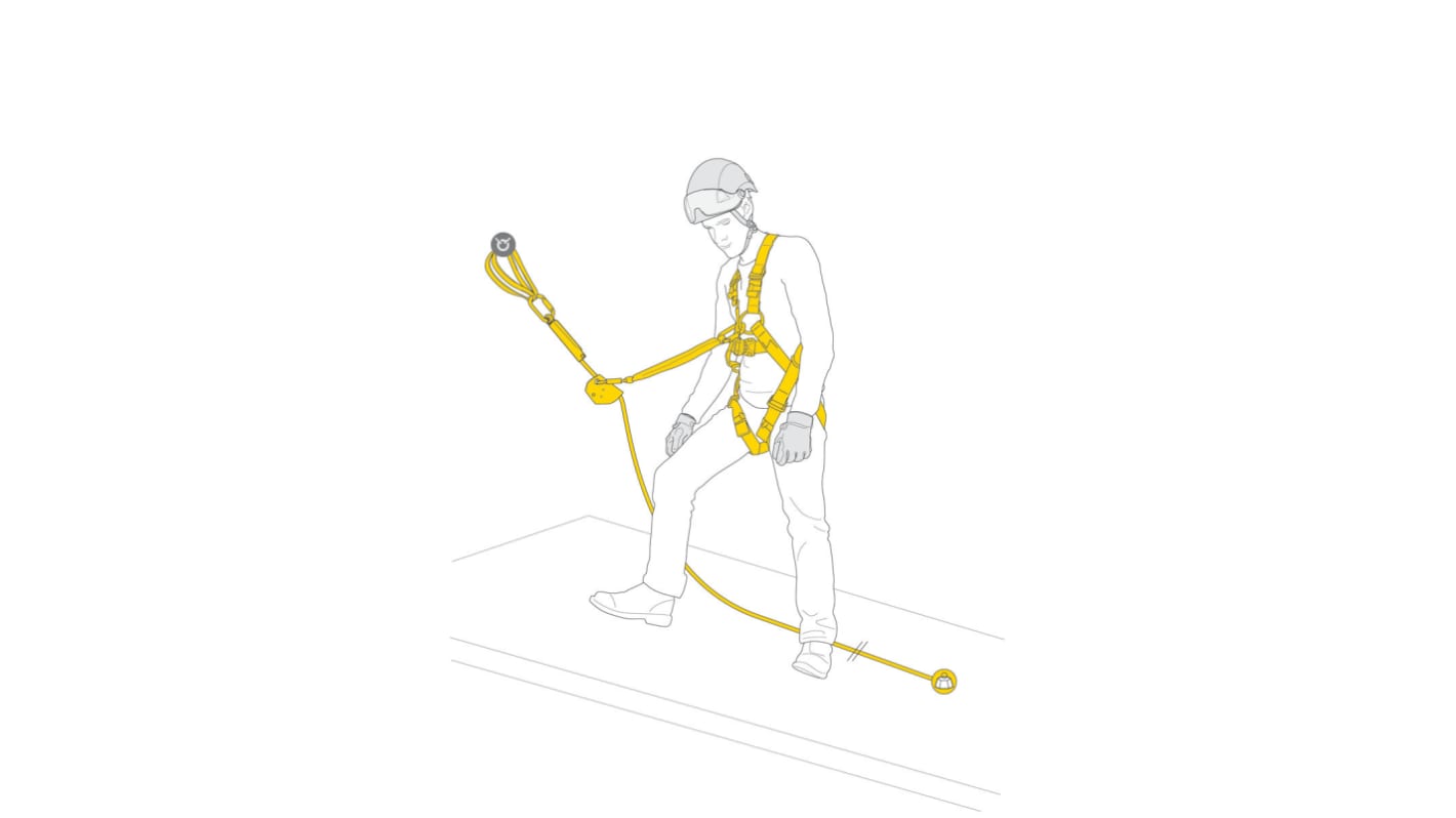 Petzl Fixed Line Fall Arrest with Newton Harness, OK Triact Lock, Anneau, ASAP, ASAPsorber40cm, Axis Rope, Bucket 31,