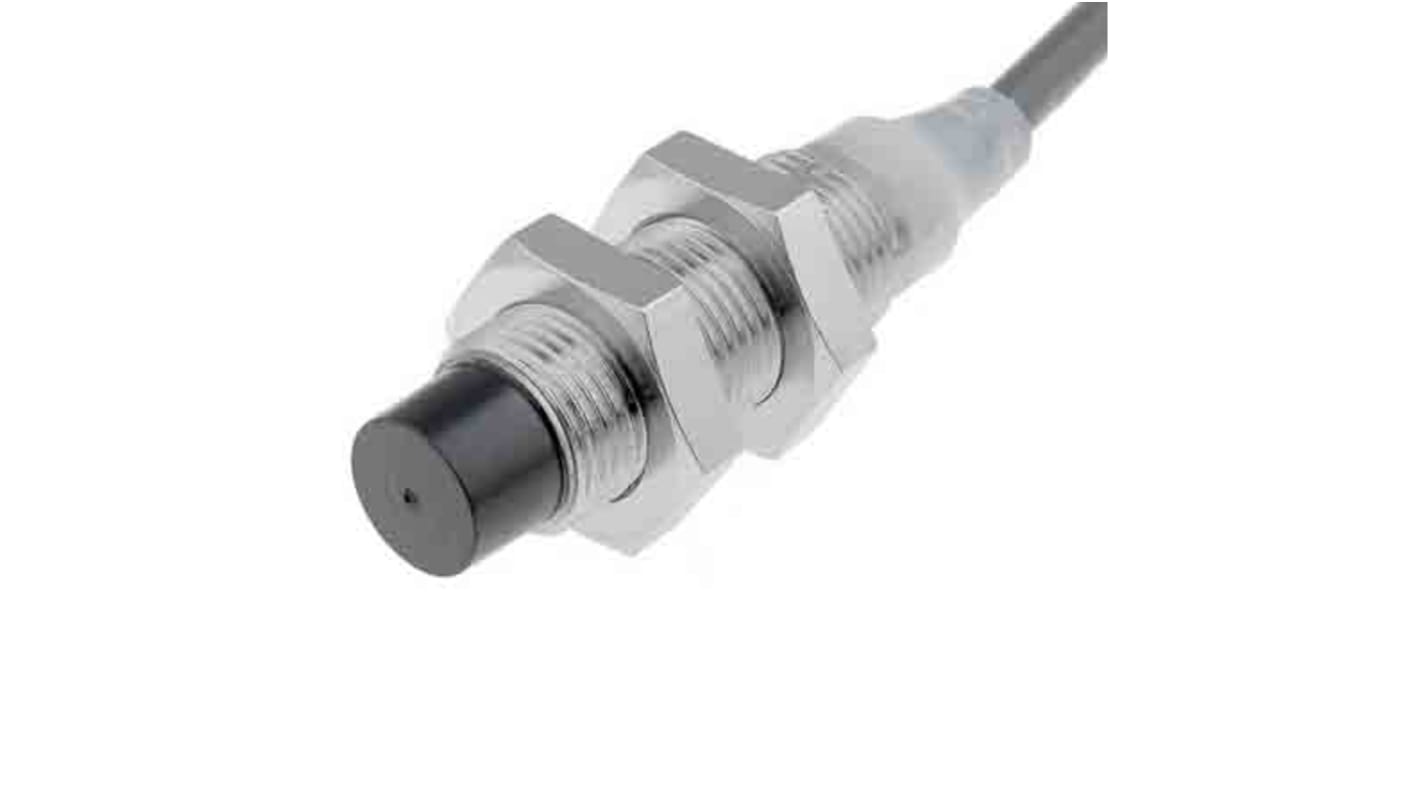 Sensor de proximidad Omron, M12 x 1, alcance 8 mm, salida PNP normalmente abierto, 12 → 24 V cc, IP67, IP69K