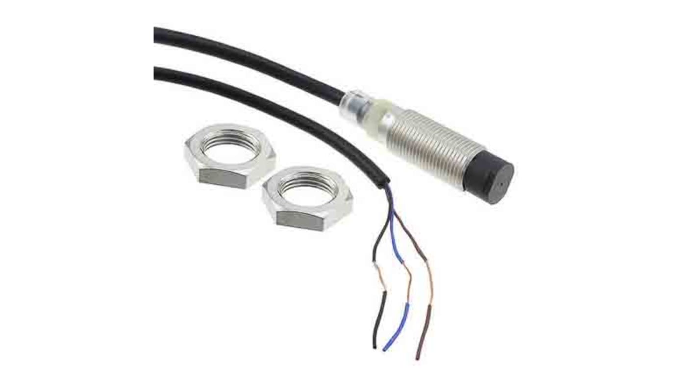 Omron Inductive Barrel-Style Proximity Sensor, M12 x 1, 5 mm Detection, NPN Normally Open Output, 10 → 30 V dc,