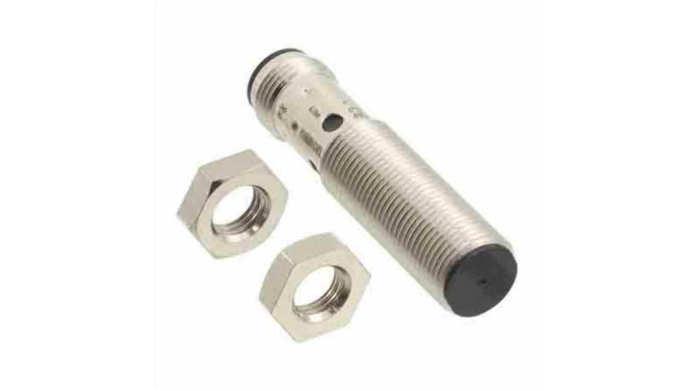 Omron Inductive Barrel-Style Proximity Sensor, M12 x 1, 2 mm Detection, PNP Normally Closed Output, 10 → 30 V