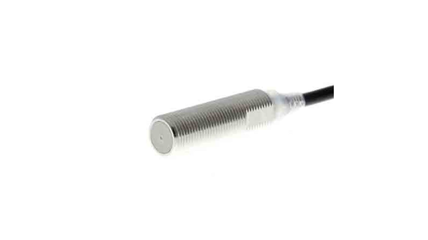 Omron Barrel-Style Proximity Sensor, M12 x 1, 3 mm Detection, PNP Normally Open Output, 12 → 24 V dc, IP67, IP69K