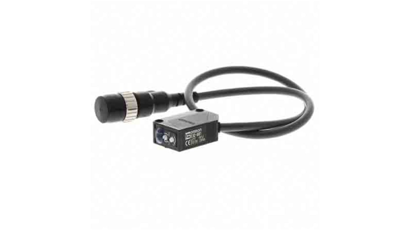 Omron E3Z Kompakt Optischer Sensor, Reflektierend, Bereich 500 mm, PNP Ausgang, M12-Steckverbinder