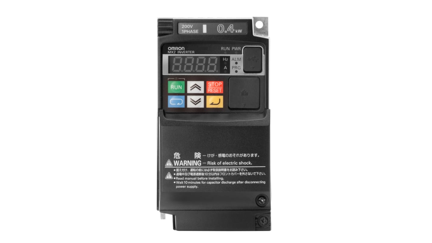 Omron インバータ 3G3MX2, 200 V ac 0.75 kW 3G3MX2-AB007-P-E MX2