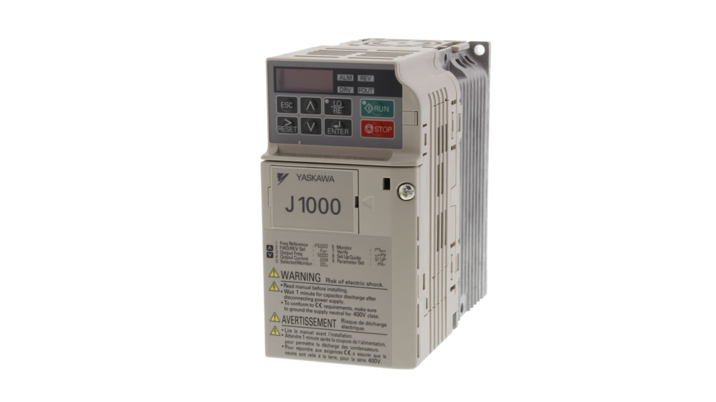 Omron Inverter Drive, 1.1 kW, 3 Phase, 200 V ac, 6 A, J1000 Series