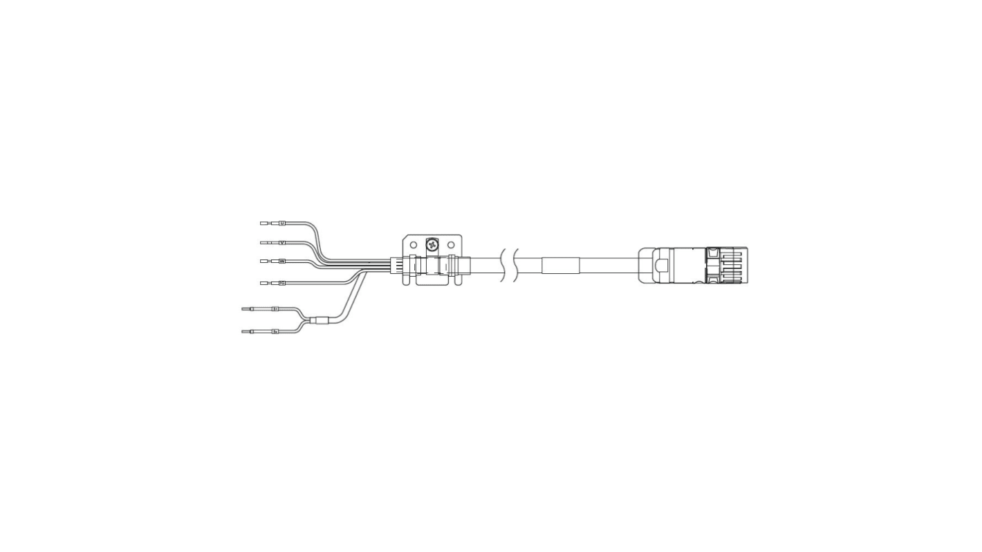 Omron Cable for Use with 1S Series Servo Motor with 400 V, 3m Length