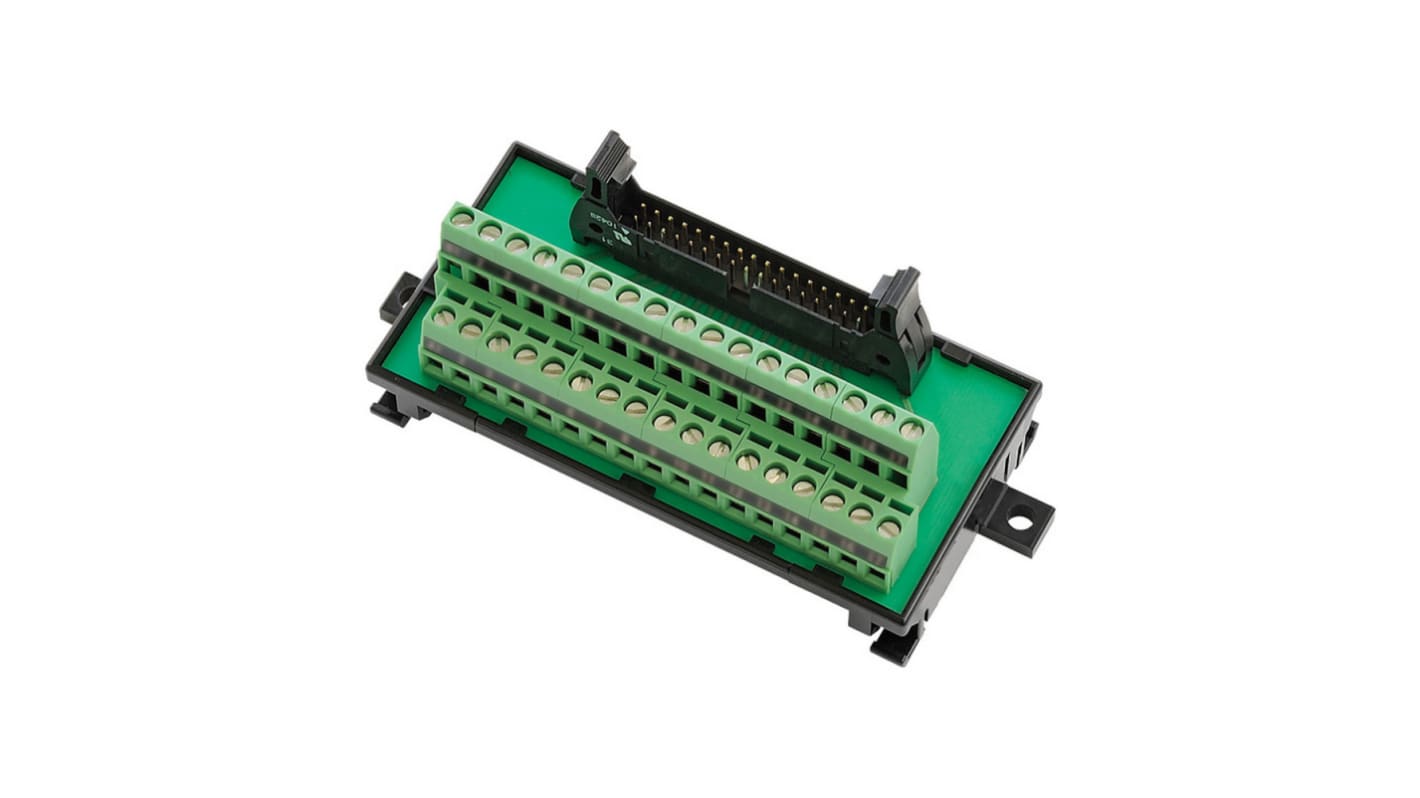 Omron XW2R Series DIN Rail Terminal Block, Screw Termination