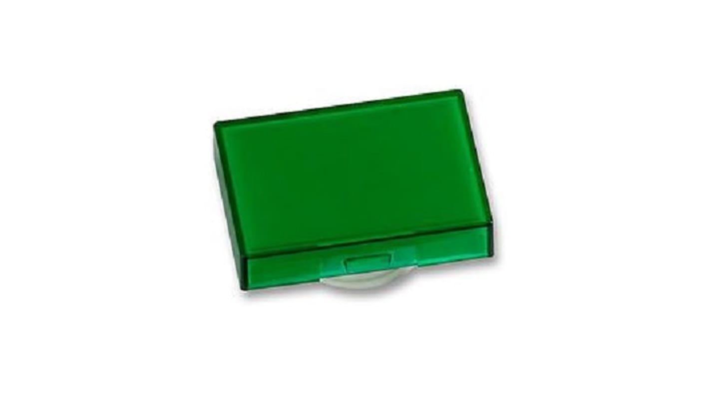 Embellecedor para botón pulsador Verde Rectangular para uso con A16