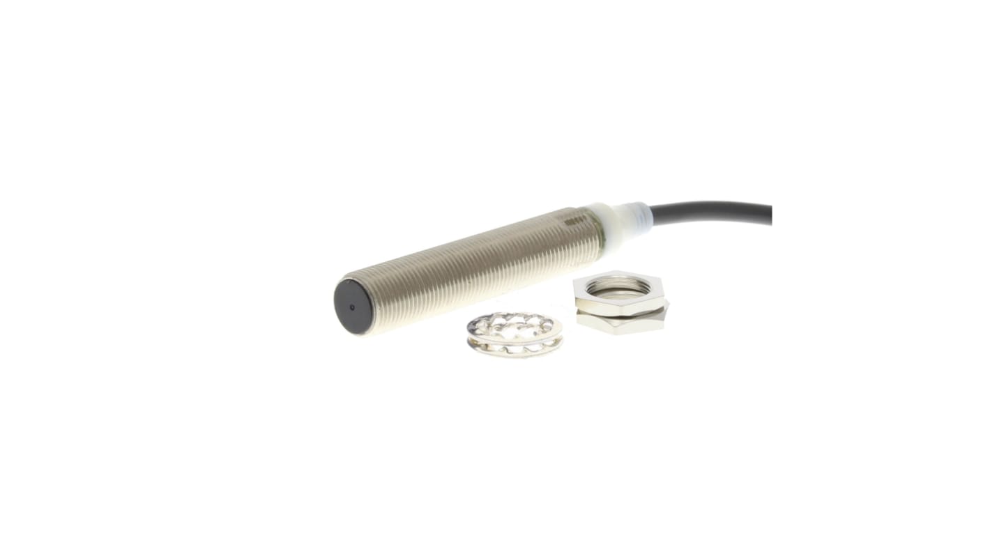 Omron Barrel-Style Inductive Proximity Sensor, M12 x 1, 5 mm Detection, PNP Output, 12 → 24 V dc, IP67