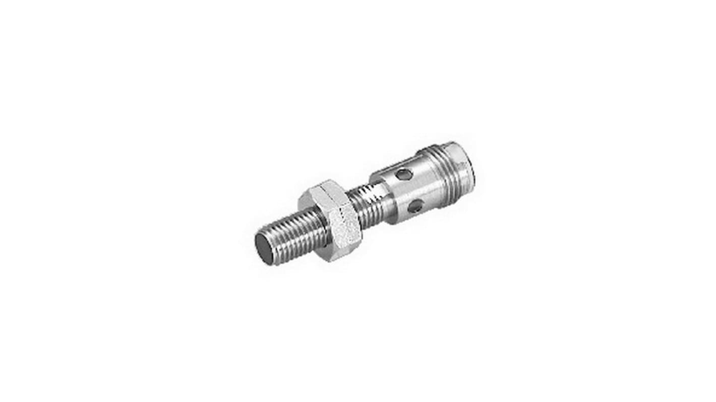 Omron Barrel-Style Inductive Proximity Sensor, M8 x 1, 1 mm Detection, PNP Output, 12 → 24 V dc, IP67