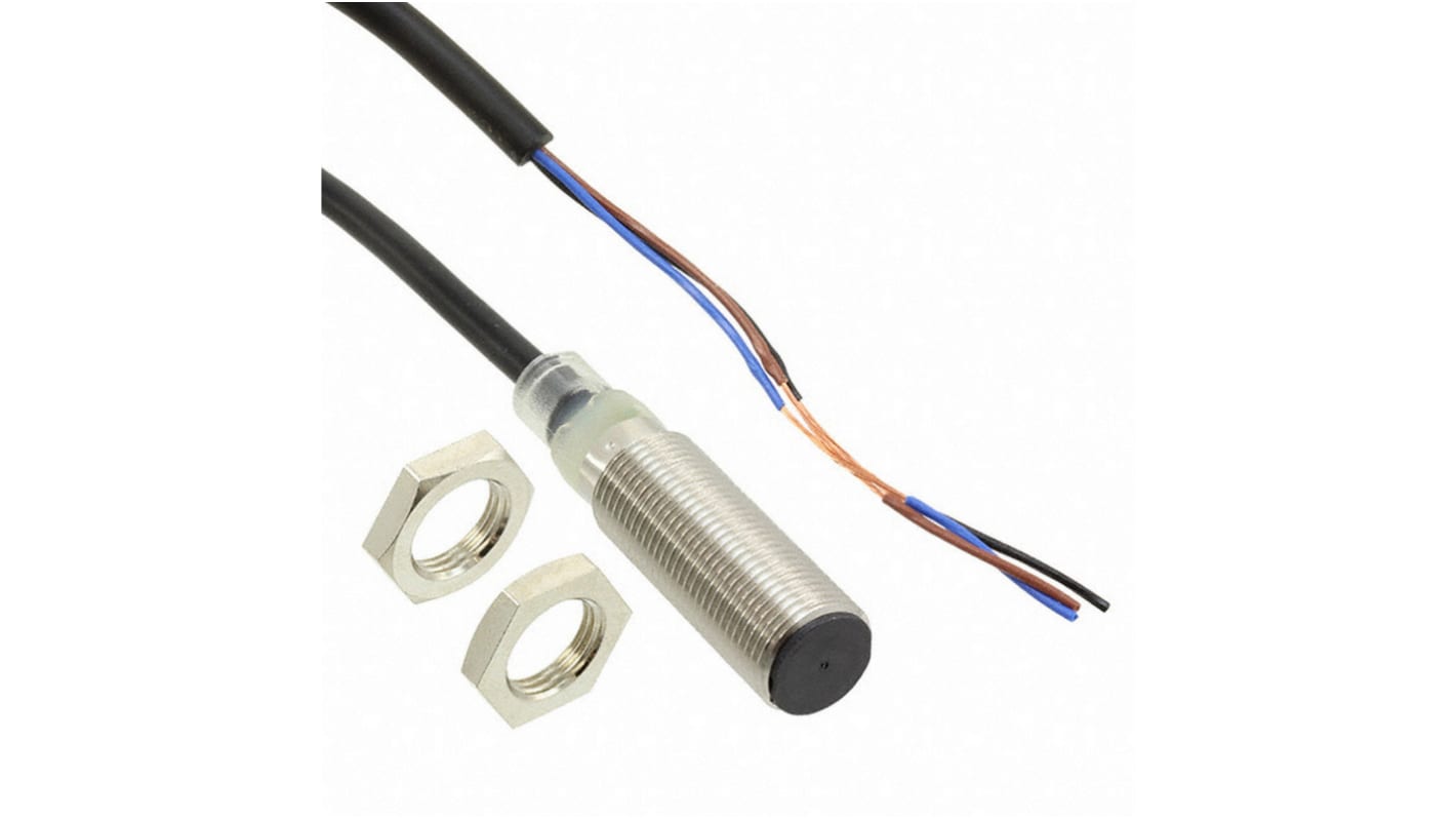 Omron Inductive Barrel-Style Inductive Proximity Sensor, M12 x 1, 2 mm Detection, NPN Output, 10 → 30 V dc, IP67