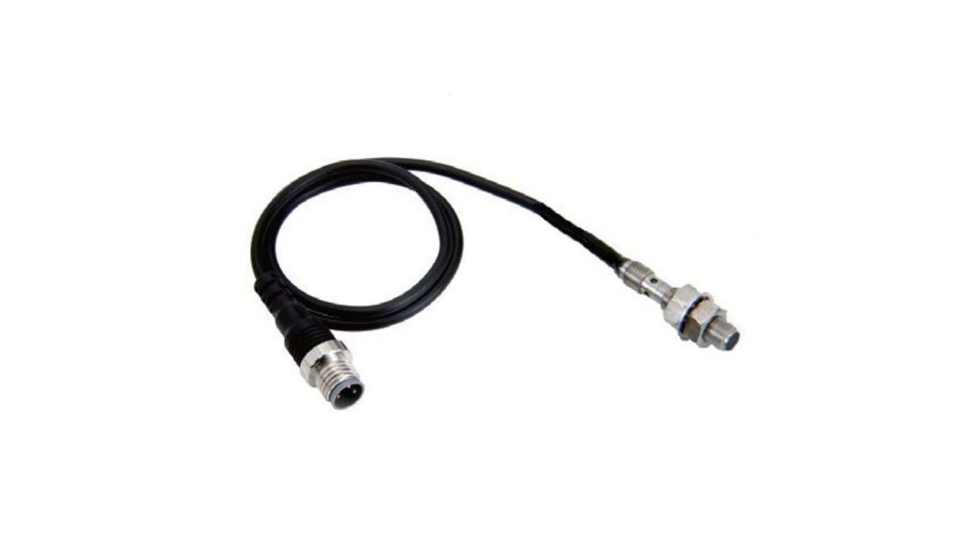 Omron Barrel-Style Inductive Proximity Sensor, M5 x 0.5, 1.2 mm Detection, PNP Output, 10 → 30 V dc, IP67