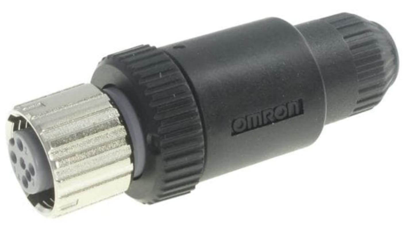 Conector circular Omron hembra serie XS2 de 4 vías hembra, montaje aéreo, IP67