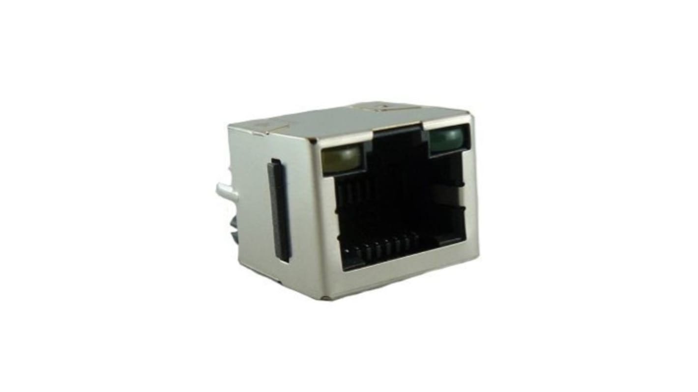 Amphenol ICC RJ45 モジュラーコネクタ, オス, RJ45コネクタ, スルーホール実装, Cat5, RJHSE3384