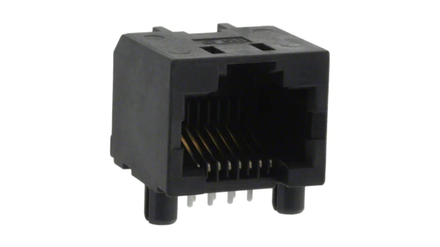 Amphenol ICC RJ45 モジュラーコネクタ, オス, RJ45コネクタ, スルーホール実装, Cat5, RJHSE5080