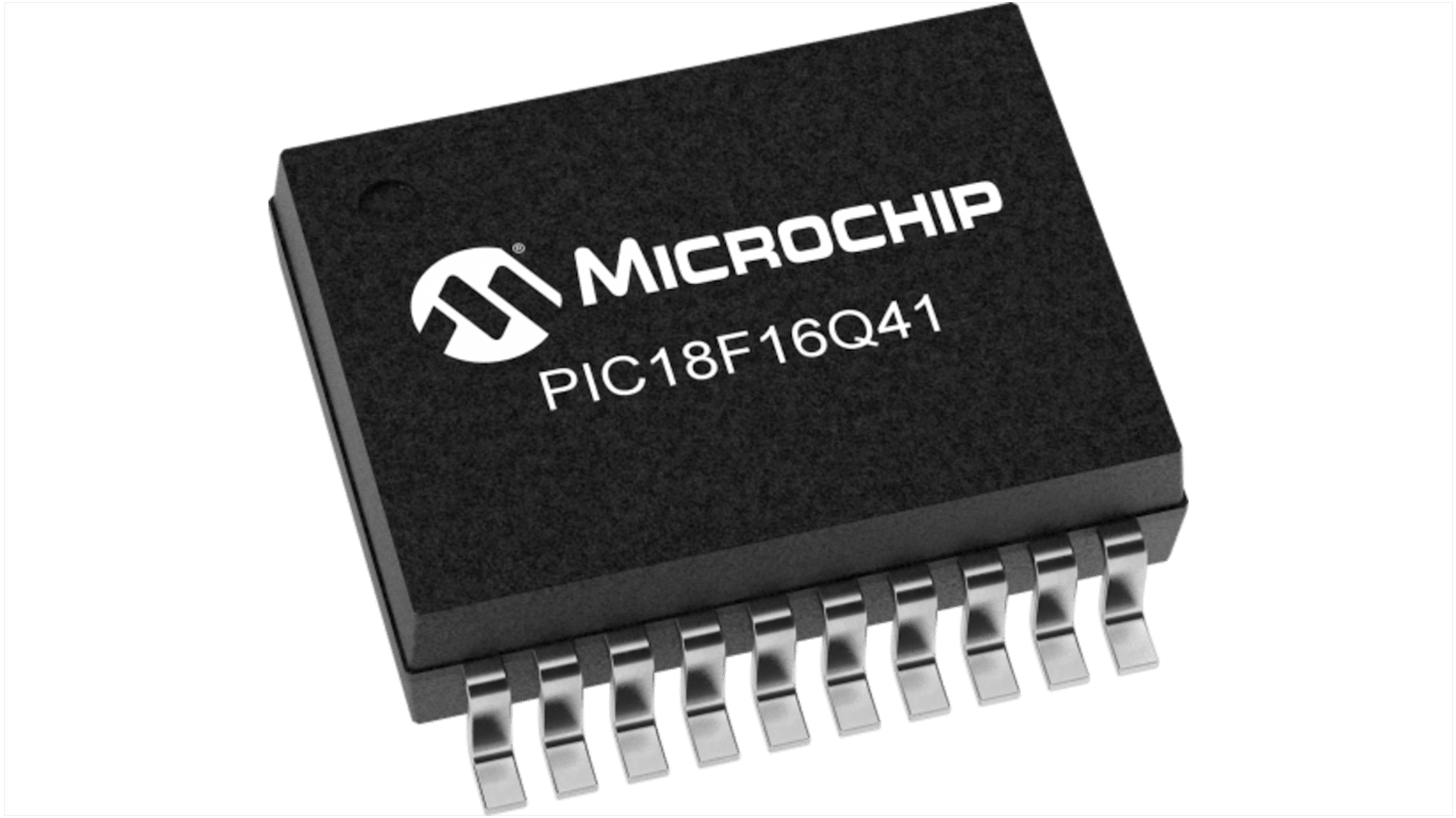 Microchip PIC18F16Q41-I/P, 32bit PIC Microcontroller, PIC18F, 64MHz, 64 kB EEPROM, Flash, 20-Pin PDIP