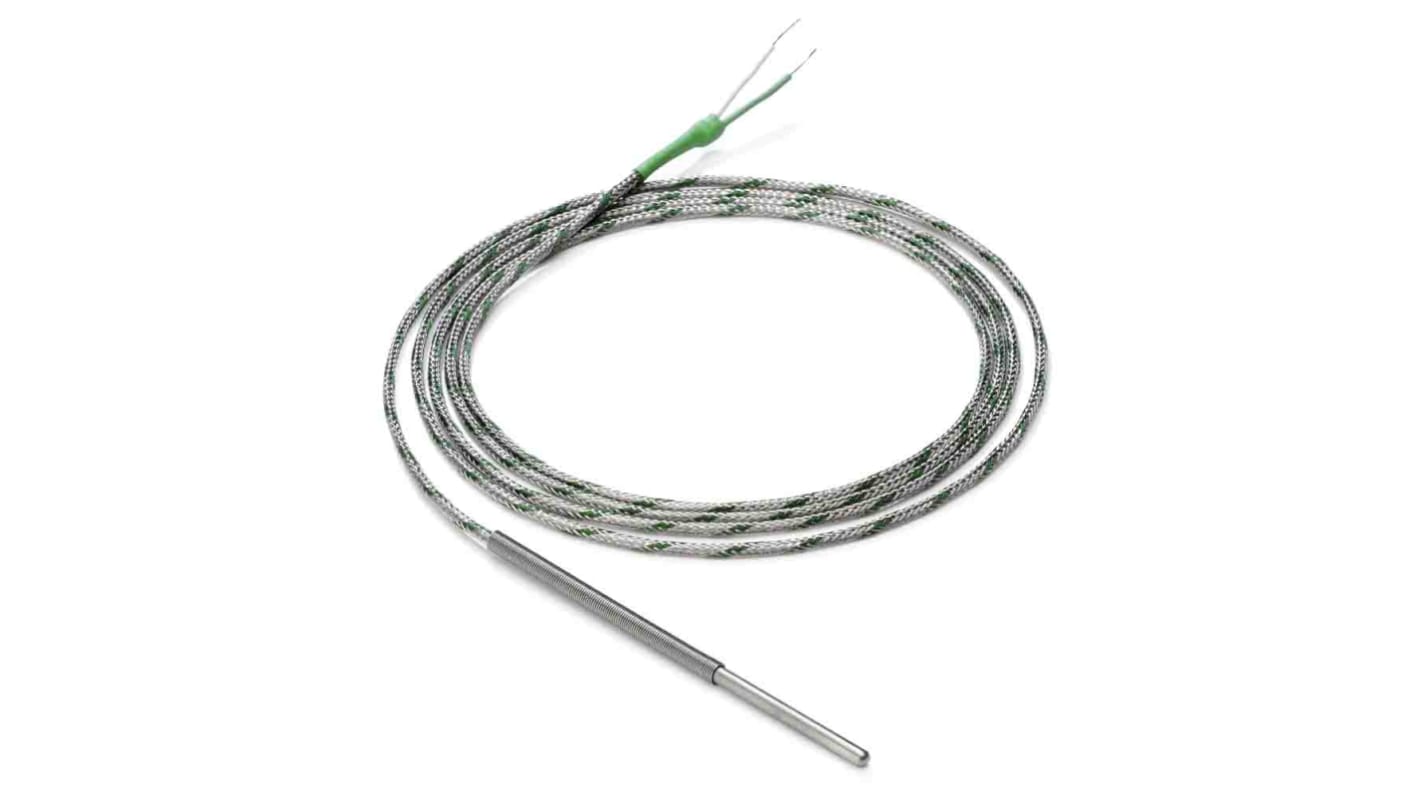 Sensor RTD PT100 Omron de 3 hilos, sonda: Ø 6mm, long. 50mm, cable de 2m +400°C