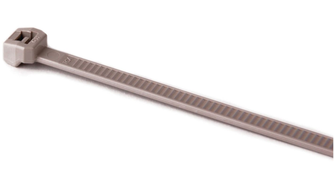 HellermannTyton Cable Tie, Releasable, 250mm x 4.65 mm, Beige