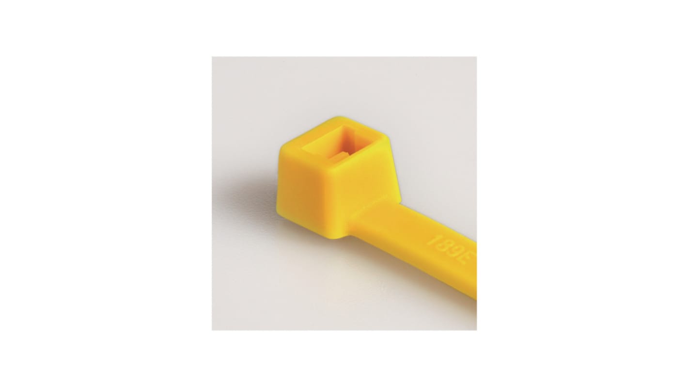 HellermannTyton Cable Tie, 365mm x 7.6 mm, Yellow Polyamide 6.6 (PA66)