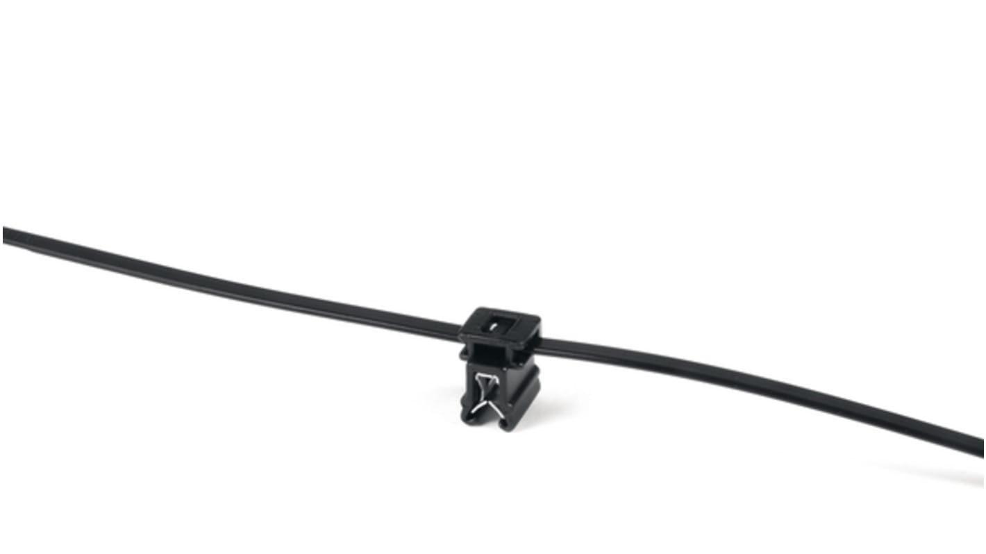 HellermannTyton Cable Tie, Releasable, 200mm x 4.6 mm, Black PA 6.6 Heatstabilised