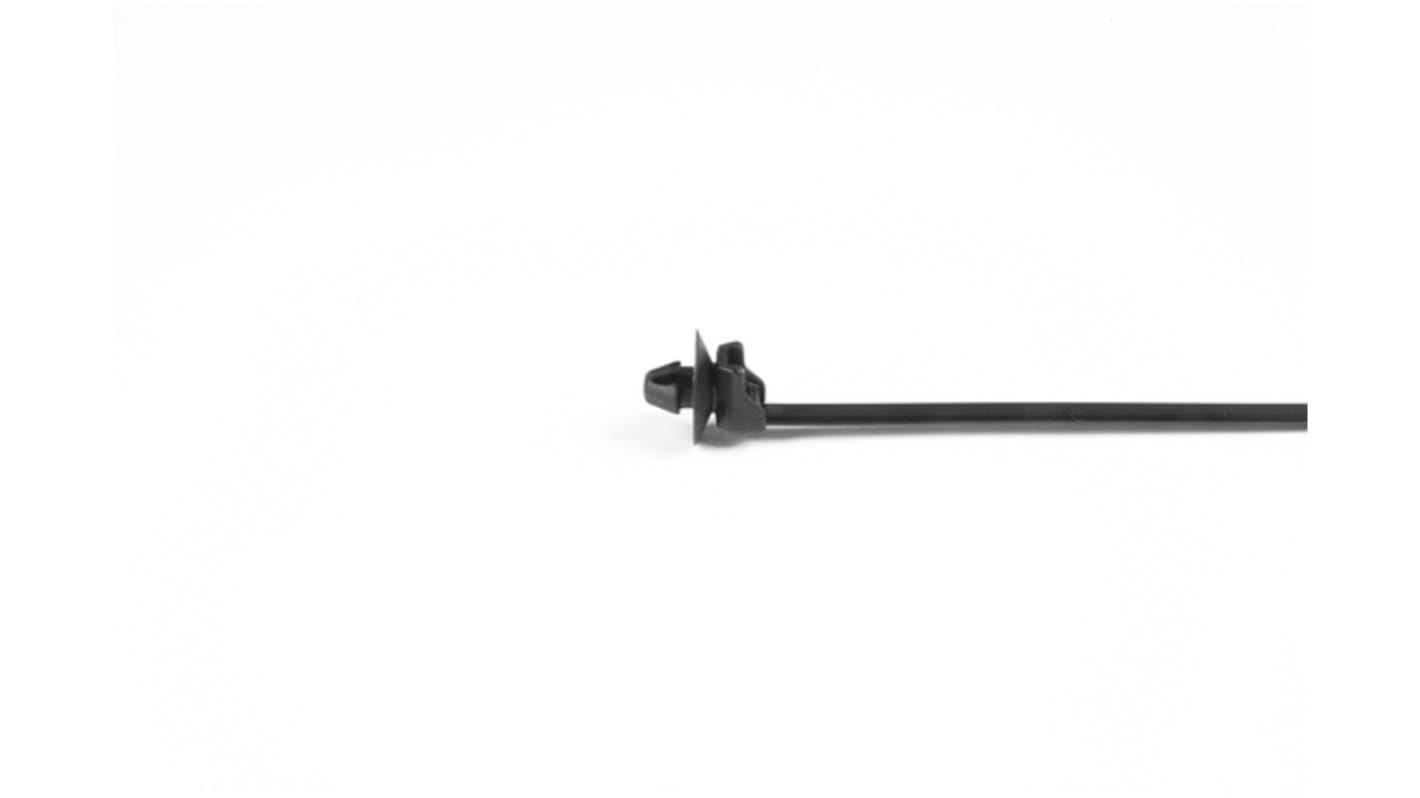 HellermannTyton Cable Tie, Releasable, 160mm x 4.6 mm, Black PA 6.6 Heatstabilised