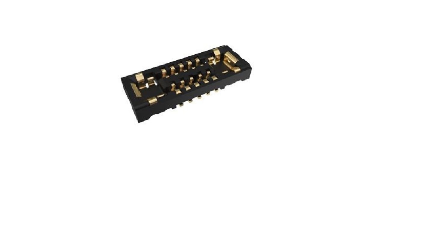 Amphenol ICC Amphenol Series Vertical Surface Mount PCB Socket, 10-Contact, 2-Row, 0.35mm Pitch