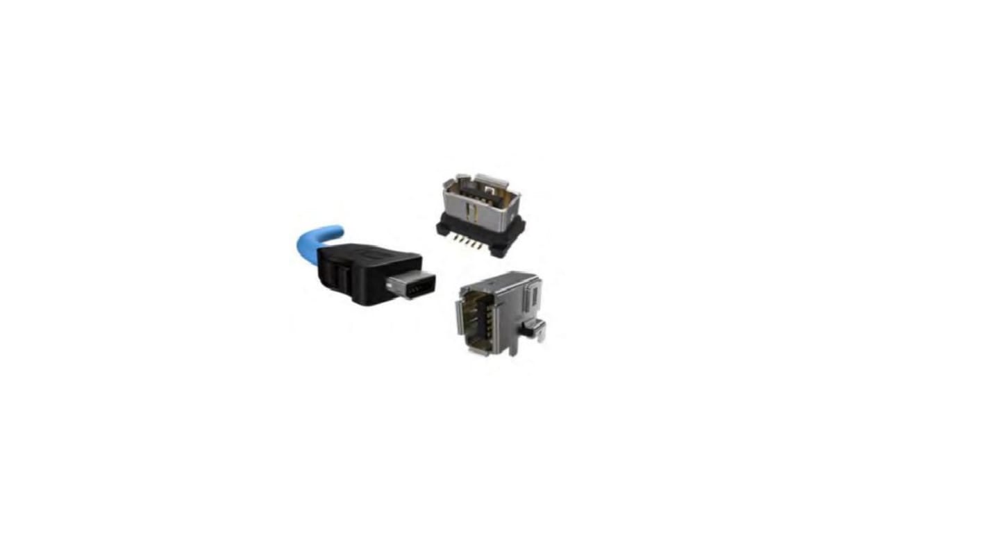 Câble Ethernet catégorie 6a Amphenol ICC, Bleu, 1m Avec connecteur