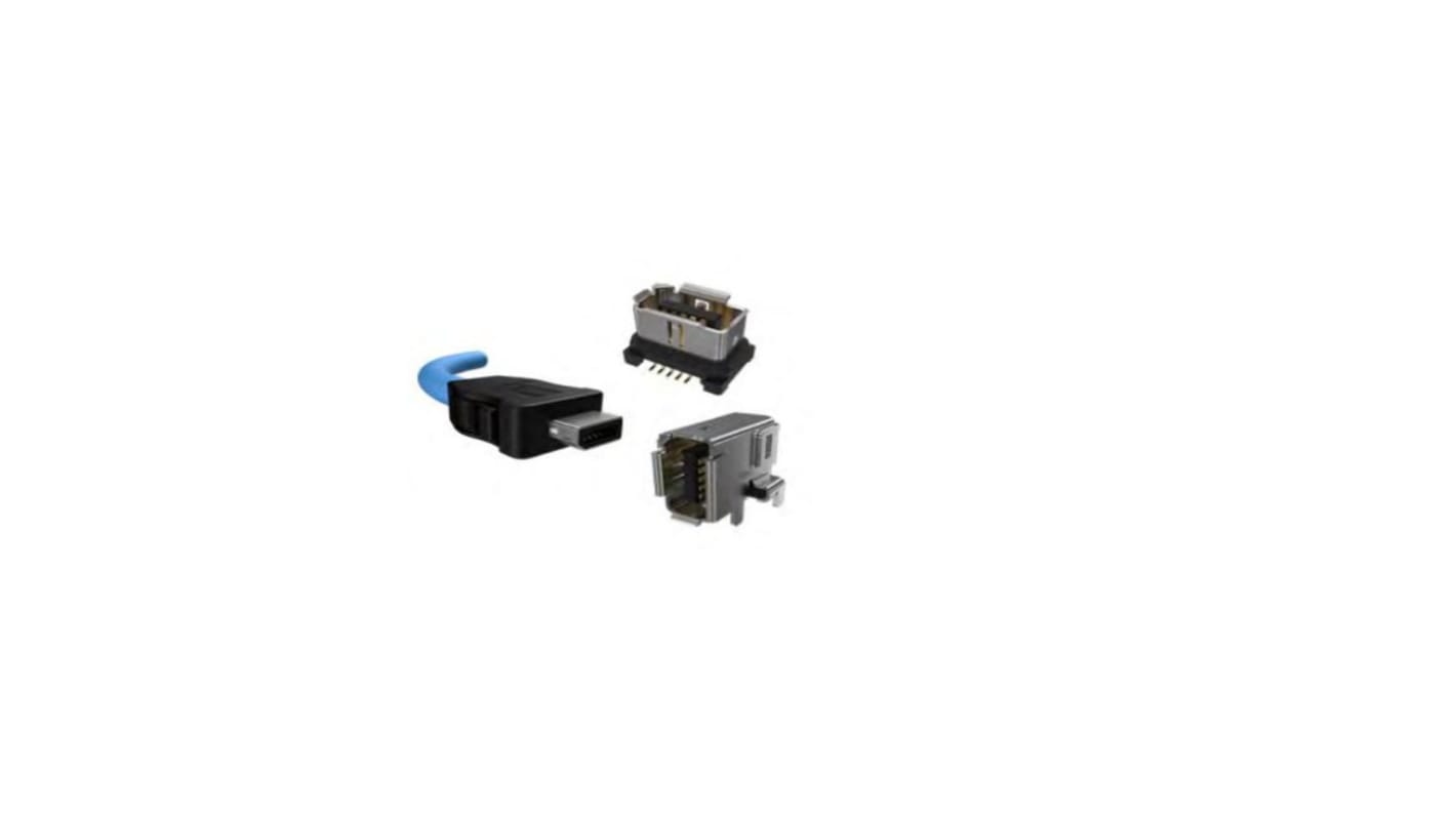 Câble Ethernet catégorie 6a Amphenol ICC, Bleu, 5m Avec connecteur