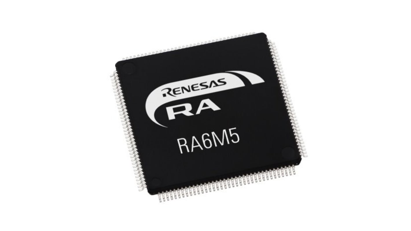 Microcontrolador Renesas Electronics R7FA6M5BH3CFB#AA0, núcleo ARM Cortex M33 de 32bit, RAM 512 Kb, 200MHZ, QFP de 144